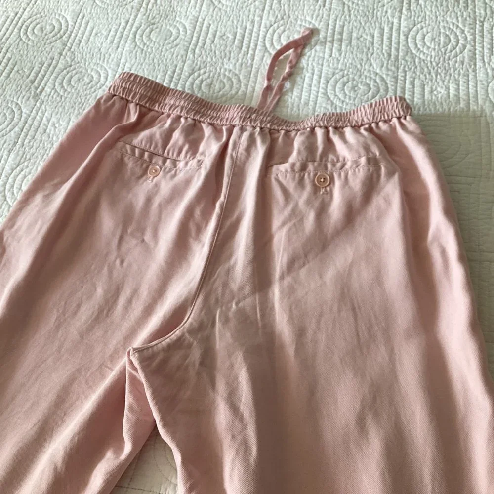 Talbots The Easy Drawstring Pants Pink Lyocell size M - Picture 11 of 12